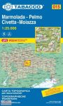 015 Marmolada - Pelmo - Civetta - Moiazza 1:25.000 túristatérkép - TABACCO 015 Marmolada - Pelmo - Civetta - Moiazza 1:25.000 túristatérkép - TABACCO