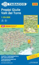   026 Prealpi Giuli - Valli del Torre 1:25.000 túristatérkép - TABACCO 