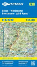   030 Bressanone, Brixen - Val di Funes, Villnösstal 1:25.000 túristatérkép - TABACCO 