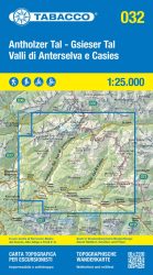 032 Antholzer Tal, Gsieser Tal/Valli di Anterselva e Casies 1:25.000 túristatérkép - TABACCO  -2024