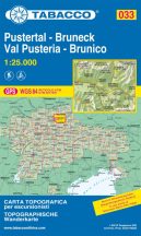   033 Pustertal/Val Pusteria, Bruneck/Brunico  1:25.000 túristatérkép - TABACCO 