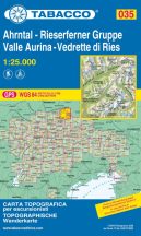   035 Ahrntal/Valle Aurina, Rieserferner Gruppe/Vedrette di Ries 1:25.000 túristatérkép - TABACCO 