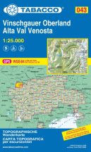   043 Vinschgauer Oberland/Alta Val Venosta 1:25.000 túristatérkép - TABACCO 