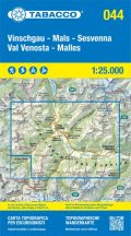   044 Vinschgau/Val Venosta, Mals/Malles, Sesvenna 1:25.000 túristatérkép - TABACCO 