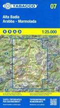   07 Alta Badia Arabba - Marmolada - 1:25.000 túristatérkép -TABACCO - 2024