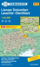   072 Lienzer Dolomiten, Lesachtal, Obertilliach 1:25.000 túristatérkép - TABACCO 