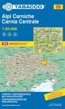   09 Alpi Carniche - Coglians - Sernio, Karnische Alpen 1:25.000 túristatérkép - TABACCO 