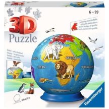 3D Puzzle Földgömb állatokkal