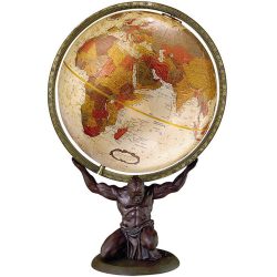 Földgömb - antik, 30 cm átmérőjű - ATLAS