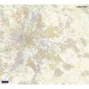 Budapest falitérkép 130*117 cm - térképtűvel szúrható, keretezett