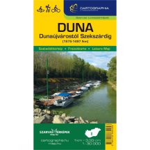   Duna - Dunaújvárostól-Szekszárdig (1575-1497 fkm) biciklis, vízisport-, horgász- és turistatérkép