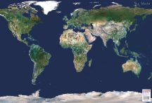   Föld műholdas térképe 65*45 cm - asztali fóliázott könyöklő
