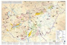   Magyarország borvidékei és történelmi emlékei 65*45 cm - asztali fóliázott könyöklő