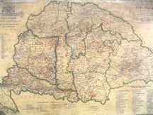   Magyarország borászati térképe 1884  falitérkép 100*70 cm - íves papír