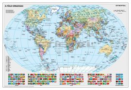 A Föld országai falitérkép 100*70 cm - térképtűvel szúrható, keretezett