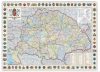 A Magyar Szent Korona Országai falitérkép 1914 126*86 cm - térképtűvel szúrható, keretezett A Magyar Szent Korona Országai falitérkép 1914 126*86 cm - térképtűvel szúrható, keretezett