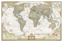   A Világ (The World) falitérkép 90*60 cm - térképtűvel szúrható, keretezett