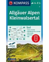 Allgäuer Alpen, Kleinwalsertal turistatérkép - KOMPASS 3