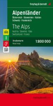 Alpok országai autótérkép
