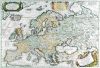 Antik Európa térkép 1700 65*45 cm - asztali fóliázott könyöklő Antik Európa térkép 1700 65*45 cm - asztali fóliázott könyöklő