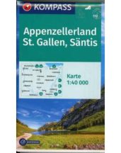 Appenzellerland turistatérkép - KOMPASS 112