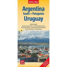 Argentína Dél - Patagónia, Uruguay térkép - Nelles