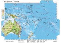   Ausztrália és Óceánia gazdasága, 140*100 cm, laminált, faléces