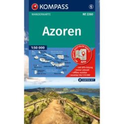 Azori-szigetek turistatérkép - KOMPASS 2260 - 2025 Azori-szigetek turistatérkép - KOMPASS 2260 - 2025