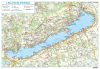 A Balaton és környéke / Magyarország látványtérképe 65*45 cm - térképtűvel szúrható, keretezett