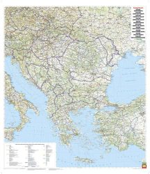 Balkáni államok - Délkelet-Európa falitérkép 86*95 cm - laminált
