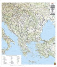   Balkáni államok - Délkelet-Európa falitérkép 86*95 cm - térképtűvel szúrható, keretezett