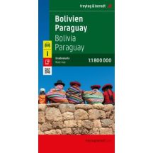 Bolívia, Paraguay térkép - Freytag 2025