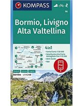  Bormio - Livigno - Alta Valtellina turistatérkép - KOMPASS 96