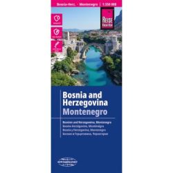 Bosznia-Hercegovina - Montenegro autóstérkép 2025