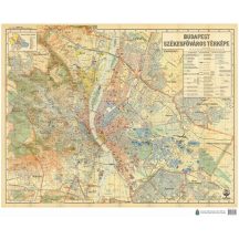   Budapest Székesfőváros térképe (1934) falitérkép 95*76 cm - íves papír - TÖBB VÁLTOZAT