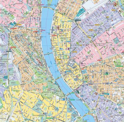 budapest részletes térkép Budapest falitérkép 122*86 cm   2020 as kiadás   A Lurdy Ház