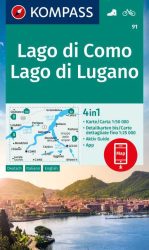 Comói-tó - Lugano túratérkép - Kompass 91 Comói-tó - Lugano túratérkép - Kompass 91