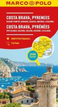   Costa Brava Marco Polo térkép: Pireneusok, Baszkföld, Navarra, Aragónia, Andorra és Katalónia