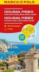 Costa Brava Marco Polo térkép: Pireneusok, Baszkföld, Navarra, Aragónia, Andorra és Katalónia