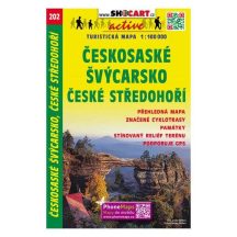   Cseh Svájc–Cseh-felvidék kerékpáros térkép - 202 Českosaské Švýcarsko, České Středohoří