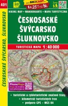   Cseh Svájc turistatérkép 401 - Českosaské Švýcarsko/Böhmische Schweiz, Šluknovsko/Schluckenau