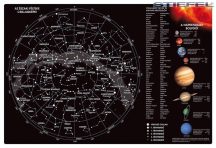   Csillagok csillagképek és bolygók kétoldalas 65*45 cm - asztali fóliázott könyöklő
