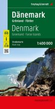 Dánia, Grönland és a Feröer-szigetek autótérképe
