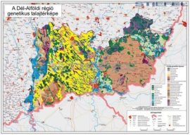 Dél-Alföldi régió genetikus talajtérképe falitérkép 100*70 cm - poszter