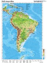   Dél-Amerika domborzata és gazdasága, 120*160 cm, laminált, faléces