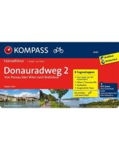  Donauradweg 2 Passau-tól Pozsonyig kerékpáros útikönyv - KOMPASS 6640
