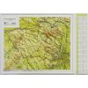 Dunazug-hegyvidék (Gerecse, Pilis, Budai-hegység, Vértes) domború térkép (keretezett)