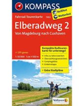   Elba 2. kerékpáros térkép Magdeburg-Cuxhaven - KOMPASS 7002