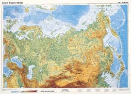 Észak-Ázsia, domborzati + politikai (F.Á.K. )i DUO , 160*120 cm, laminált, faléces