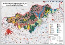   Észak-Magyarország régió genetikus talajtérképe falitérkép 100*70 cm - fóliás, alul-felül fémléces